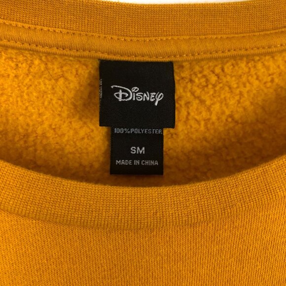 Disney Winnie The Pooh Floral Embroidered Sweatshirt Sz Small Yellow Daisies Bee - Picture 2 of 8